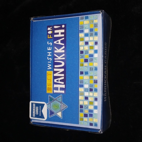 Hanukkah 16 Cards Best Wishes For Hanukkah blue and white with Envelopes NIP - Picture 2 of 6